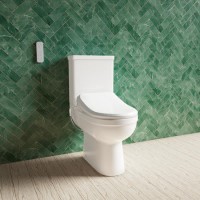 Close Coupled Toilet with Smart Bidet Toilet Seat Close Coupled Toilet with Smart Bidet Toilet Seat
