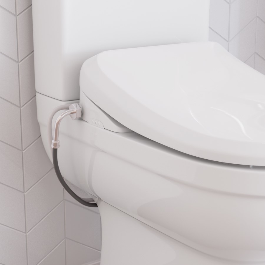 Close Coupled Toilet with Smart Bidet Toilet Seat