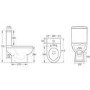 Close Coupled Toilet with Smart Bidet Toilet Seat