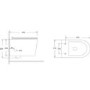 Grade A1 - Wall Hung Toilet with Smart Bidet Toilet Seat - Purificare