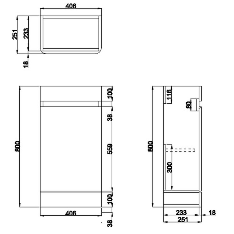 410mm White Cloakroom Vanity Unit with Basin - Pendle