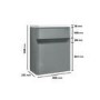 410mm Light Grey Wall Hung Cloakroom Vanity Unit with Basin - Pendle
