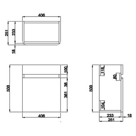 Grade A1 - 10mm Light Grey Wall Hung Cloakroom Vanity Unit with Basin - Pendle