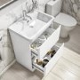 Grade A1 - 600mm White Freestanding Vanity Unit with Basin - Pendle