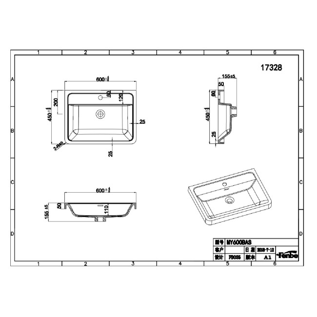 1100mm Dark Grey Toilet and Sink Unit with Back to Wall Toilet - Pendle