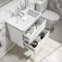 Grade A1 - 600mm White Wall Hung Vanity Unit with Basin - Pendle