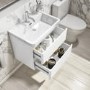 Grade A2 - 600mm White Wall Hung Vanity Unit with Basin - Pendle