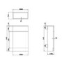 Grade A1 - 500mm White Back to Wall Unit with Round Toilet - Pendle