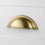 650mm White Traditional Freestanding Vanity Unit with Brass Handles - Kentmere