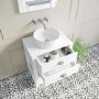 650mm White Traditional Freestanding Vanity Unit with Basin and Chrome Handles - Kentmere