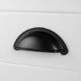 850mm White Traditional Freestanding Vanity Unit with Black Handles - Kentmere