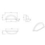 850mm White Traditional Freestanding Vanity Unit with Black Handles - Kentmere