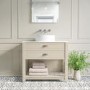 850mm Beige Tradional Freestanding Vanity Unit with Chrome Handles- Kentmere