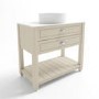 850mm Beige Tradional Freestanding Vanity Unit with Chrome Handles- Kentmere