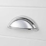 Grade A1 - 1250mm White Traditional Freestanding Vanity Unit with Wood Effect Top and Chrome Handles - Kentmere