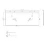 1250mm Beige Traditional Freestanding Vanity Unit with Chrome Handles  - Kentmere
