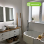 1250mm Beige Traditional Freestanding Vanity Unit with Basins and Black Handles - Kentmere