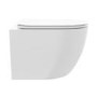 Wall Hung Rimless Toilet with Soft Close Seat, Matt Black Pneumatic Flush Plate, 1160mm Frame & Cistern – Roma