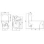 Cloakroom Suite with Grey Vanity Unit Basin and Corner Close Coupled Toilet - Apollo