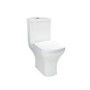 Cloakroom Suite with White Freestanding Vanity Unit Black Handle and Corner Close Coupled Toilet - Virgo