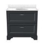 Grade A2 - 800mm Anthracite Freestanding Marble Top Vanity Unit with Basin - Ashbourne