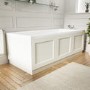 1700mm x 700mm White Wooden Bath Panel Pack - Ashbourne 