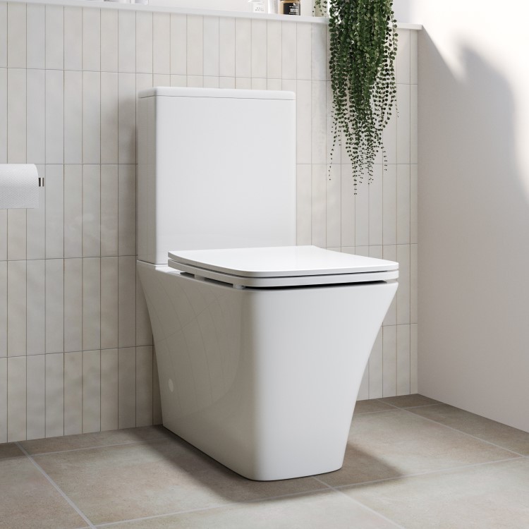 Close Coupled Rimless Toilet with Soft Close Seat - Boston