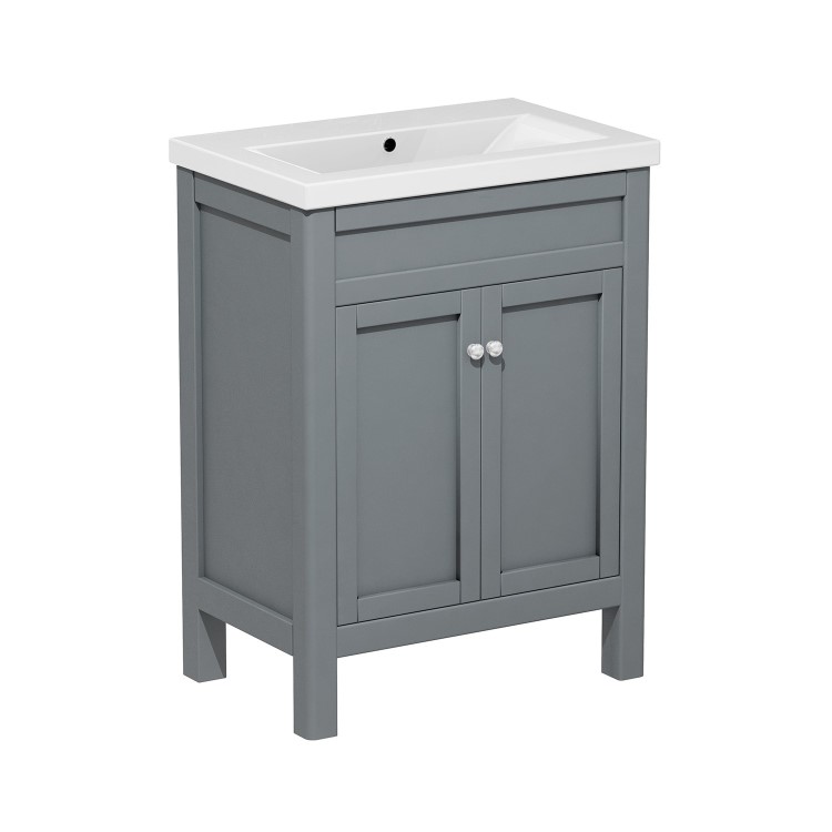 Close Coupled Toilet and Basin Vanity Unit Bathroom Suite - Avebury