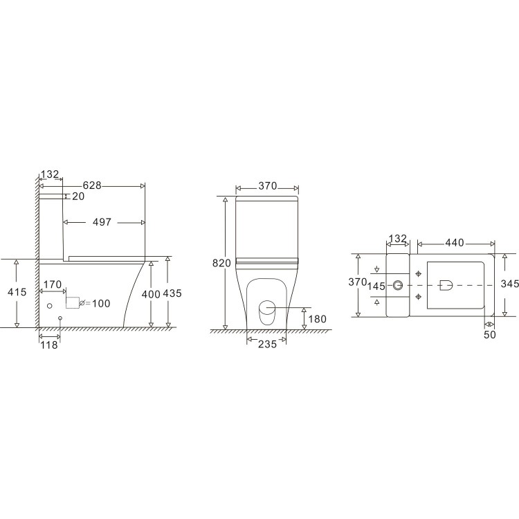 Close Coupled Toilet and Basin Vanity Unit Bathroom Suite - Pendle