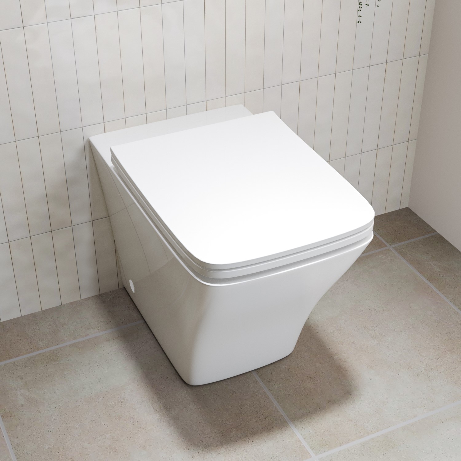Grade A1 - Back To Wall Rimless Toilet with Soft Close Seat - Boston ...