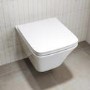 Wall Hung Toilet and Grey Gloss Basin Vanity Unit Cloakroom Suite - Ashford