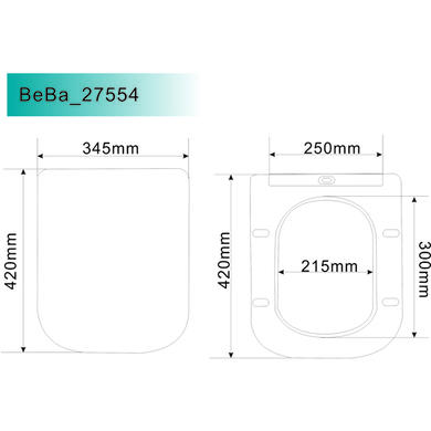 Wall Hung Rimless Toilet with Cistern Frame and Black Flush Plate - Boston