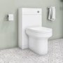 Grade A1 - 1100mm Blue Toilet and Sink Unit Right Hand with Round Toilet and Chrome Fittings - Ashford Bundle