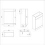 1100mm White Toilet and Sink Unit Right Hand with Square Toilet and Brass Fittings - Ashford