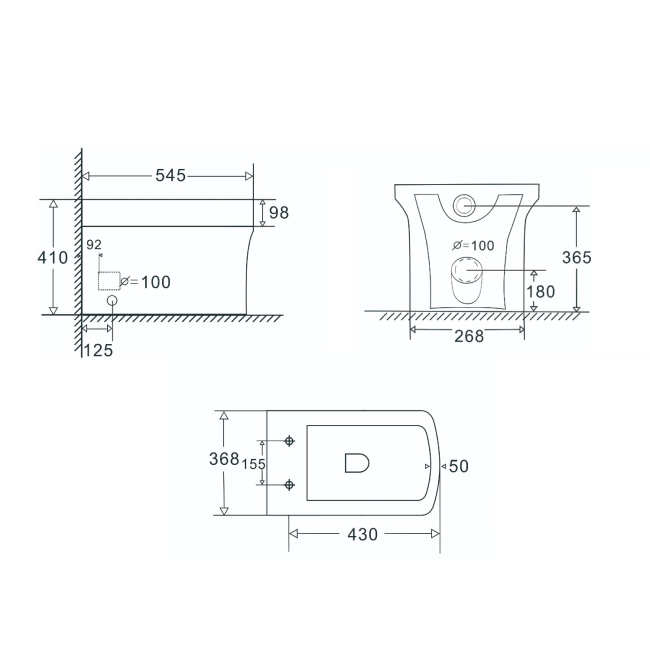 1100mm White Toilet and Sink Unit Left Hand with Square Toilet and Chrome Fittings - Ashford