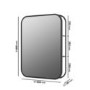 Rectangular Black Mirror with Open Shelving 60 x 80cm- Lyra 