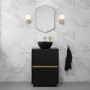 600mm Black Freestanding Countertop Vanity Unit with Basin - Roxbi