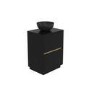 600mm Black Freestanding Countertop Vanity Unit with Basin - Roxbi