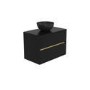 800mm Black Wall Hung Countertop Vanity Unit with Basin - Roxbi 