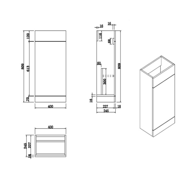 900mm Blue Cloakroom Toilet and Sink Unit with Square Toilet and Black Fittings - Ashford