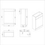 900mm Wood Effect Cloakroom Toilet and Sink Unit with Brass Fittings - Ashford