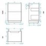 600mm Wood Effect Freestanding Vanity Unit with Matt White Basin - Roxbi