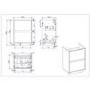 600mm Wood Effect Freestanding Vanity Unit with Matt White Basin - Roxbi