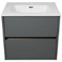 800mm Grey Wall Hung Vanity Unit with Basin - Roxbi