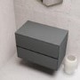 800mm Grey Wall Hung Countertop Vanity Unit- Roxbi