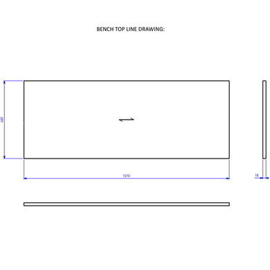 Grade A1 - 1200mm Grey Wall Hung Double Countertop Vanity Unit with Basin - Roxbi