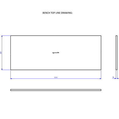 Grade A1 - 1200mm Grey Wall Hung Double Countertop Vanity Unit with Basin - Roxbi