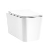 White Wall Hung Rimless Toilet and Soft Close Seat - Augusta