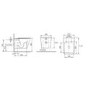 White Square Wall Hung Rimless Toilet with Soft Close Seat Cistern Frame and Chrome Flush - Augusta