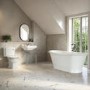 Traditional Freestanding Bath Suite with Toilet & Chrome Wash Stand with Basin - Helmsley